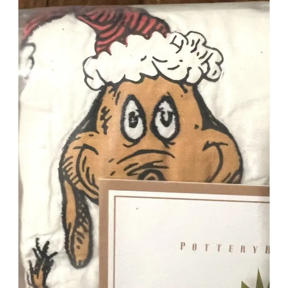 Pottery Barn Teen Grinch Quilted Pillow Sham STANDARD Dr. Seuss Bedding NWT